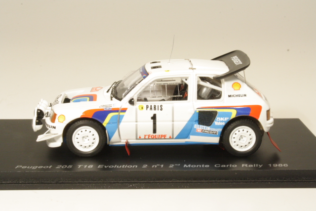 Peugeot 205 T16 Evo2, 2nd. Monte Carlo 1986, T.Salonen, no.1