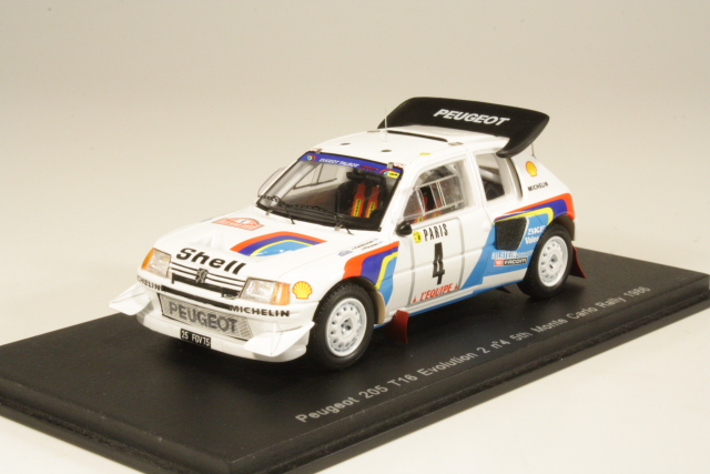 Peugeot 205 T16 Evo2, 5th. Monte Carlo 1986, J.Kankkunen, no.4 - Sulje napsauttamalla kuva