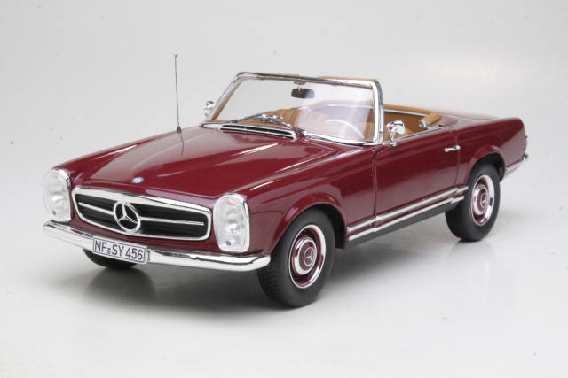 Mercedes 230SL (w113) 1963, tummanpunainen - Sulje napsauttamalla kuva