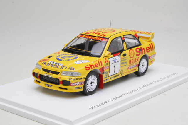 Mitsubishi Lancer Evo III, 1st. Finland 1995, T.Mäkinen, no.1 - Sulje napsauttamalla kuva