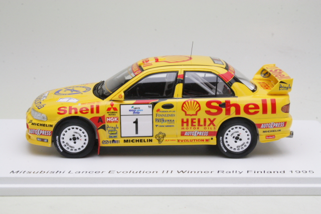 Mitsubishi Lancer Evo III, 1st. Finland 1995, T.Mäkinen, no.1 - Sulje napsauttamalla kuva