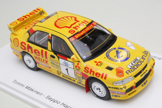 Mitsubishi Lancer Evo III, 1st. Finland 1995, T.Mäkinen, no.1 - Sulje napsauttamalla kuva