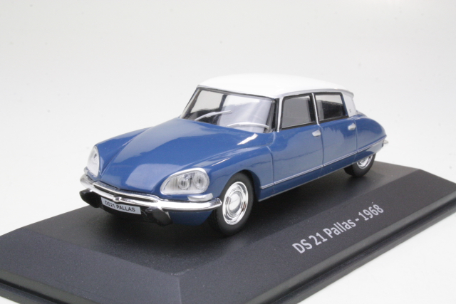 Citroen DS21 Pallas 1968, sininen/valkoinen - Sulje napsauttamalla kuva