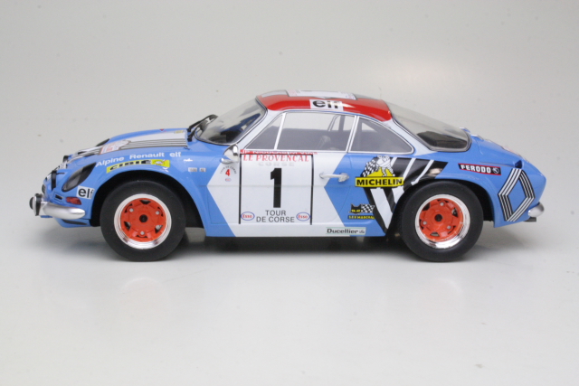 Alpine Renault A110, Tour de Corse 1973, J-P.Nicolas, no.1 - Sulje napsauttamalla kuva