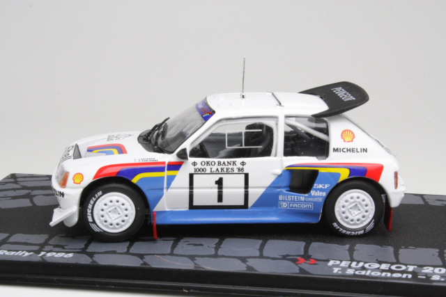 Peugeot 205 T16 E2, 1st. Finland 1986, T.Salonen, no.1 - Sulje napsauttamalla kuva