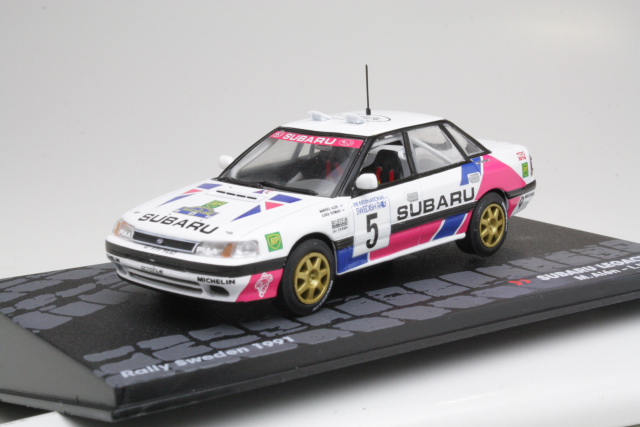 Subaru Legacy 4WD Turbo Gr.A, Sweden 1991, M.Alen, no.5 - Sulje napsauttamalla kuva