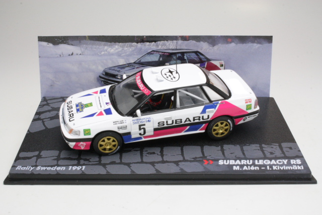 Subaru Legacy 4WD Turbo Gr.A, Sweden 1991, M.Alen, no.5 - Sulje napsauttamalla kuva