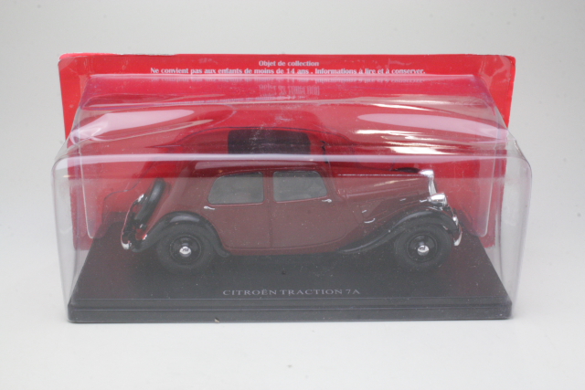 Citroen Traction 7A Avant 1934, red/black - Click Image to Close