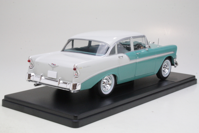 Chevrolet Bel Air Sedan 1956, green/white - Click Image to Close