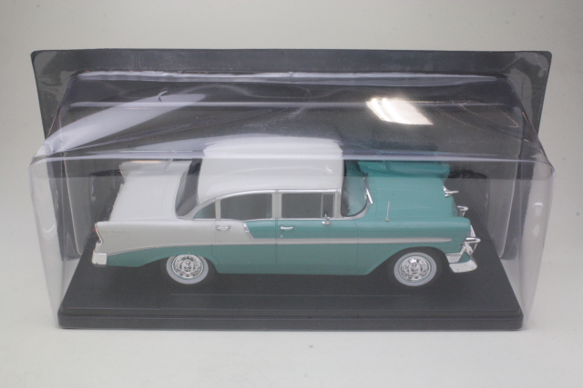 Chevrolet Bel Air Sedan 1956, green/white - Click Image to Close