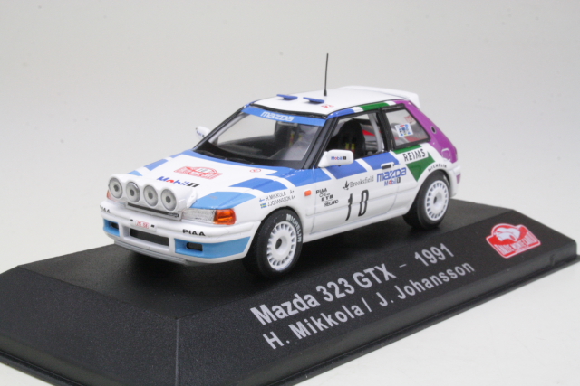 Mazda 323 GTX, Monte Carlo 1991, H.Mikkola, no.10