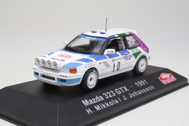 Mazda 323 GTX, Monte Carlo 1991, H.Mikkola, no.10 - Sulje napsauttamalla kuva