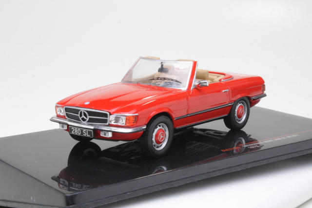 Mercedes 280SL (R107) 1979, punainen - Sulje napsauttamalla kuva