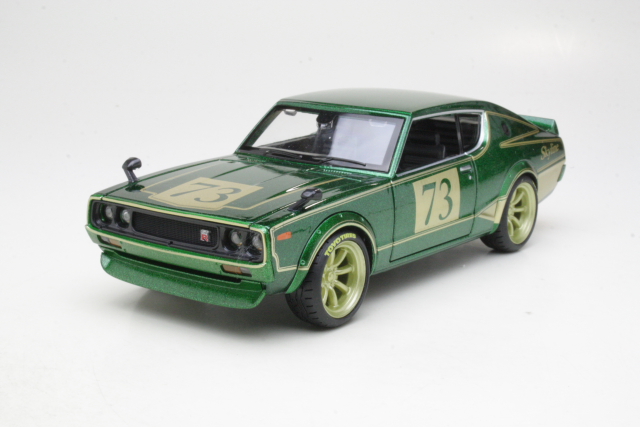 Nissan Skyline 2000 GTR 1973 "Tokyo Mod", vihreä - Sulje napsauttamalla kuva