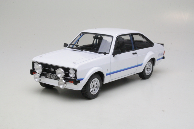 Ford Escort Mk2 RS1800 1975, valkoinen/sininen - Sulje napsauttamalla kuva