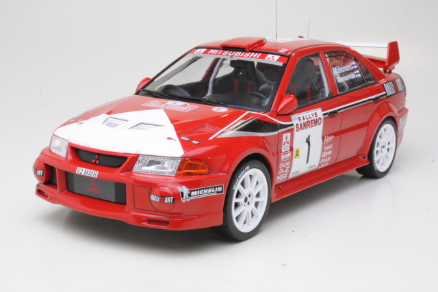 Mitsubishi Lancer Evo VI, San Remo 1999, T.Mäkinen, no.1 - Sulje napsauttamalla kuva