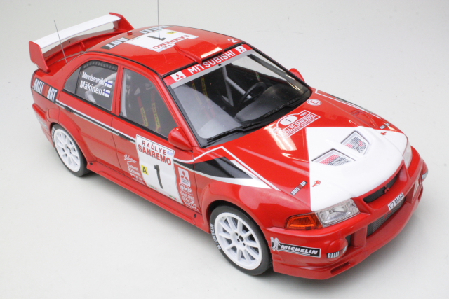 Mitsubishi Lancer Evo VI, San Remo 1999, T.Mäkinen, no.1 - Sulje napsauttamalla kuva