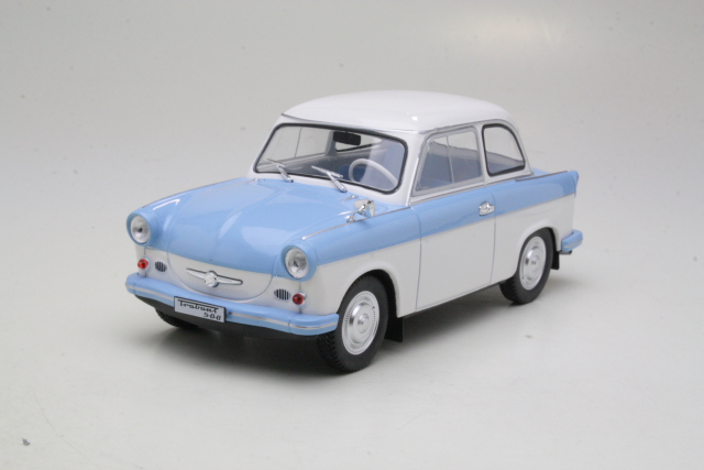 Trabant P50 1959, valkoinen/sininen - Sulje napsauttamalla kuva