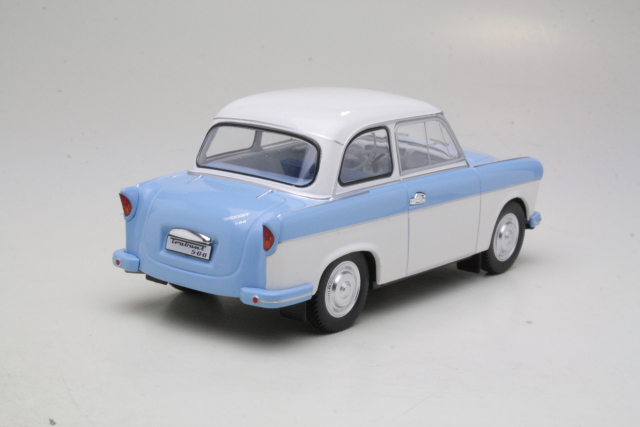 Trabant P50 1959, valkoinen/sininen - Sulje napsauttamalla kuva