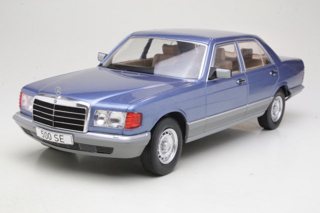 Mercedes 500SE (w126) 1979, sininen - Sulje napsauttamalla kuva