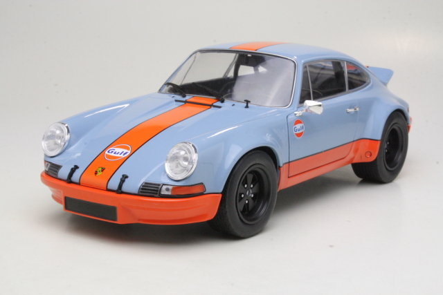 Porsche 911 RSR Coupe 1973, sininen/oranssi - Sulje napsauttamalla kuva