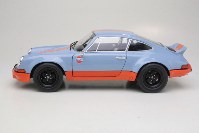 Porsche 911 RSR Coupe 1973, sininen/oranssi - Sulje napsauttamalla kuva