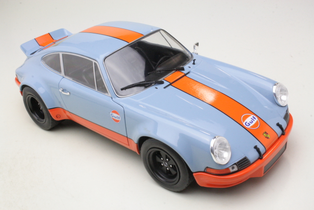 Porsche 911 RSR Coupe 1973, sininen/oranssi - Sulje napsauttamalla kuva