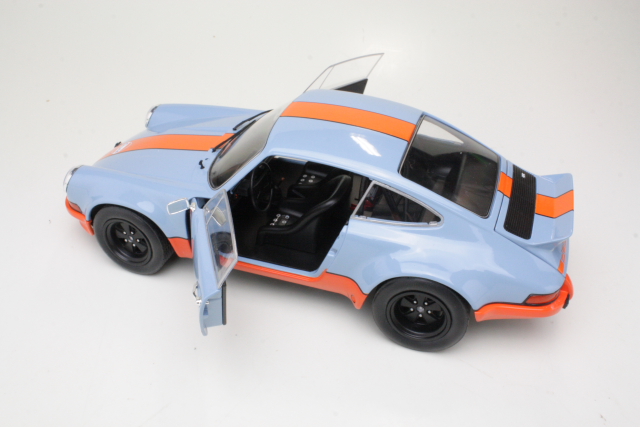 Porsche 911 RSR Coupe 1973, sininen/oranssi - Sulje napsauttamalla kuva