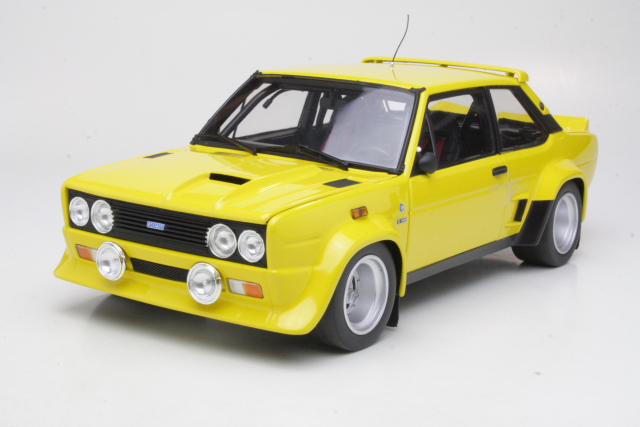 Fiat 131 Abarth 1976, keltainen - Sulje napsauttamalla kuva