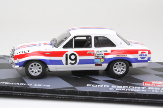 Ford Escort Mk1 RS1600, Monte Carlo 1972, T.Makinen, no.19 - Sulje napsauttamalla kuva