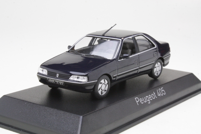 Peugeot 405 SRI 1991, tummansininen - Sulje napsauttamalla kuva