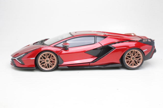 Lamborghini Sian FKP 37 2019, punainen - Sulje napsauttamalla kuva