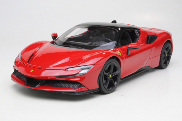 Ferrari SF90 Stradale Hybrid 1000hp 2019, punainen/musta - Sulje napsauttamalla kuva