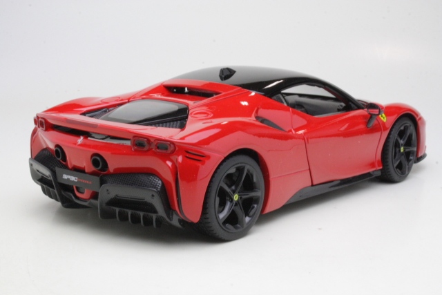 Ferrari SF90 Stradale Hybrid 1000hp 2019, punainen/musta - Sulje napsauttamalla kuva