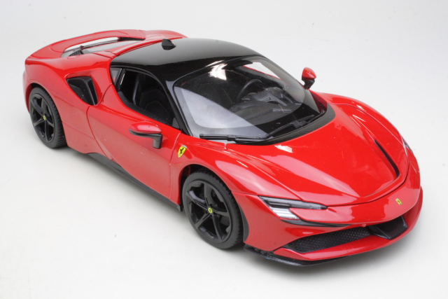 Ferrari SF90 Stradale Hybrid 1000hp 2019, punainen/musta - Sulje napsauttamalla kuva