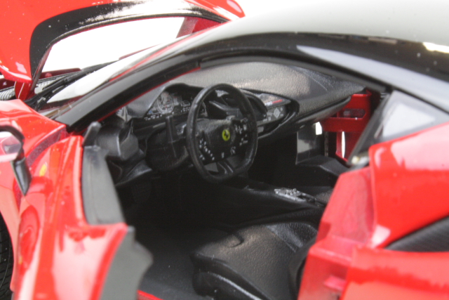 Ferrari SF90 Stradale Hybrid 1000hp 2019, punainen/musta - Sulje napsauttamalla kuva