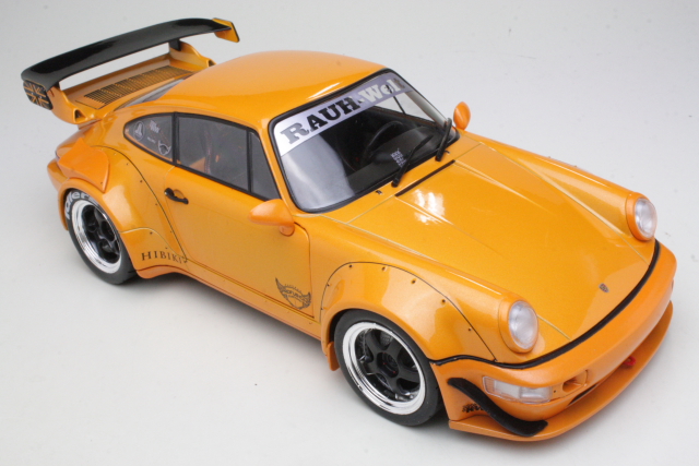 Porsche 911 (964) RWB Rauh Welt 1992, oranssi - Sulje napsauttamalla kuva