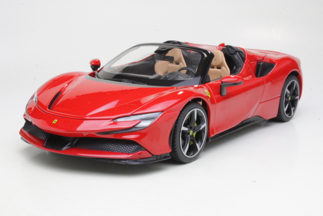 Ferrari SF90 Stradale Hybrid Spider 2020, punainen - Sulje napsauttamalla kuva