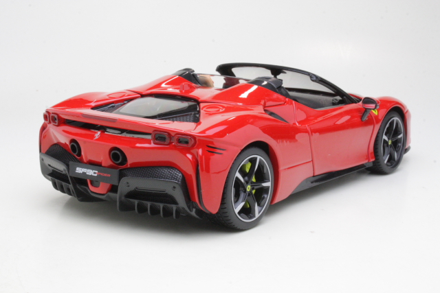 Ferrari SF90 Stradale Hybrid Spider 2020, punainen - Sulje napsauttamalla kuva