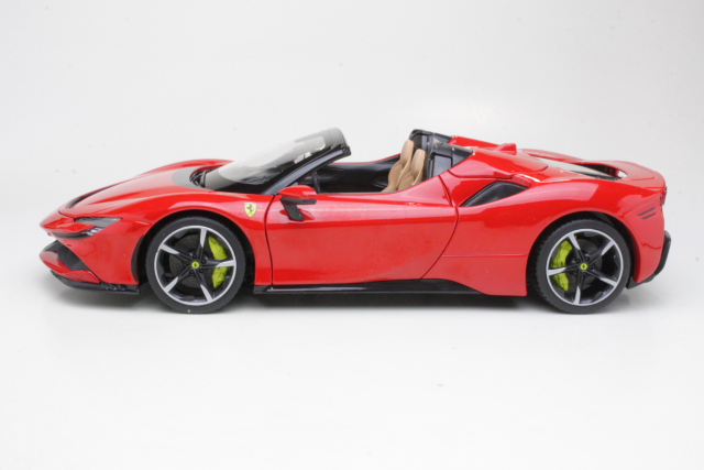 Ferrari SF90 Stradale Hybrid Spider 2020, punainen - Sulje napsauttamalla kuva