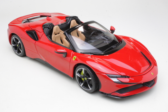 Ferrari SF90 Stradale Hybrid Spider 2020, punainen - Sulje napsauttamalla kuva