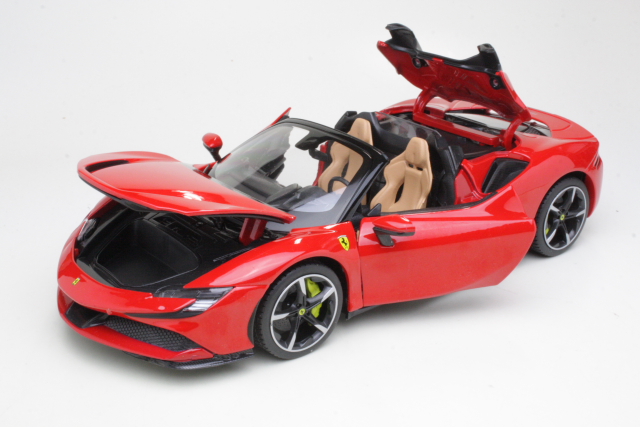 Ferrari SF90 Stradale Hybrid Spider 2020, punainen - Sulje napsauttamalla kuva