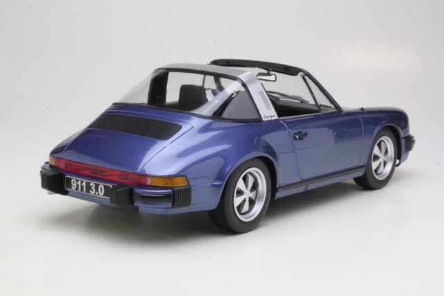 Porsche 911 Carrera 3.0 Targa 1977, sininen - Sulje napsauttamalla kuva