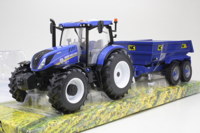 New Holland T6.175 & NC perävaunu 2020, sininen - Sulje napsauttamalla kuva