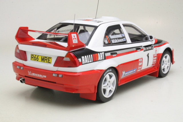 Mitsubishi Lancer Evo V, RAC 1998, T.Mäkinen, no.1 - Sulje napsauttamalla kuva