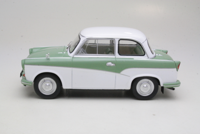 Trabant P50 1959, valkoinen/vihreä - Sulje napsauttamalla kuva