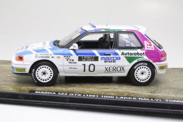 Mazda 323 GT-X, 5th. Finland 1991, T.Mäkinen, no.10 - Click Image to Close