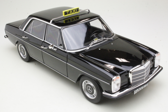 Mercedes 200 Sedan (w115) 1968, musta "Taxi" - Sulje napsauttamalla kuva