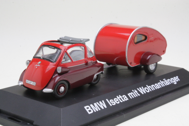 BMW Isetta & Caravan, red - Click Image to Close