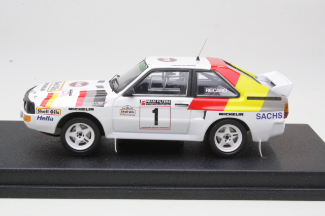 Audi Sport Quattro, Welsh 1986, H.Mikkola, no.1 - Sulje napsauttamalla kuva